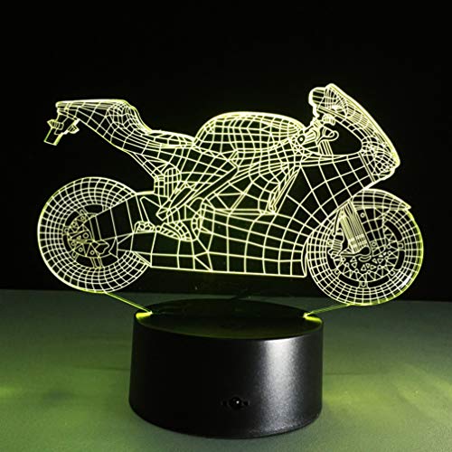 LEDMOMO 3D Lampe Nachtlicht Stimmungslicht Tischlampen Motorrad