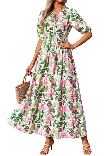 Image of KIRUNDO Maxi Dresses for Women 2026 3 /4 Sleeve Summer Dress