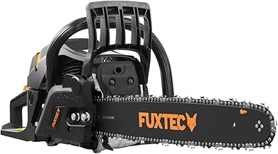 Fuxtec Petrol Chainsaw FX-KS255 - Chainsaw 2.3 kW 54 cc Engine Capacity & Easy Start - Blade Length 46 cm incl. Blade Guard & Carry Bag