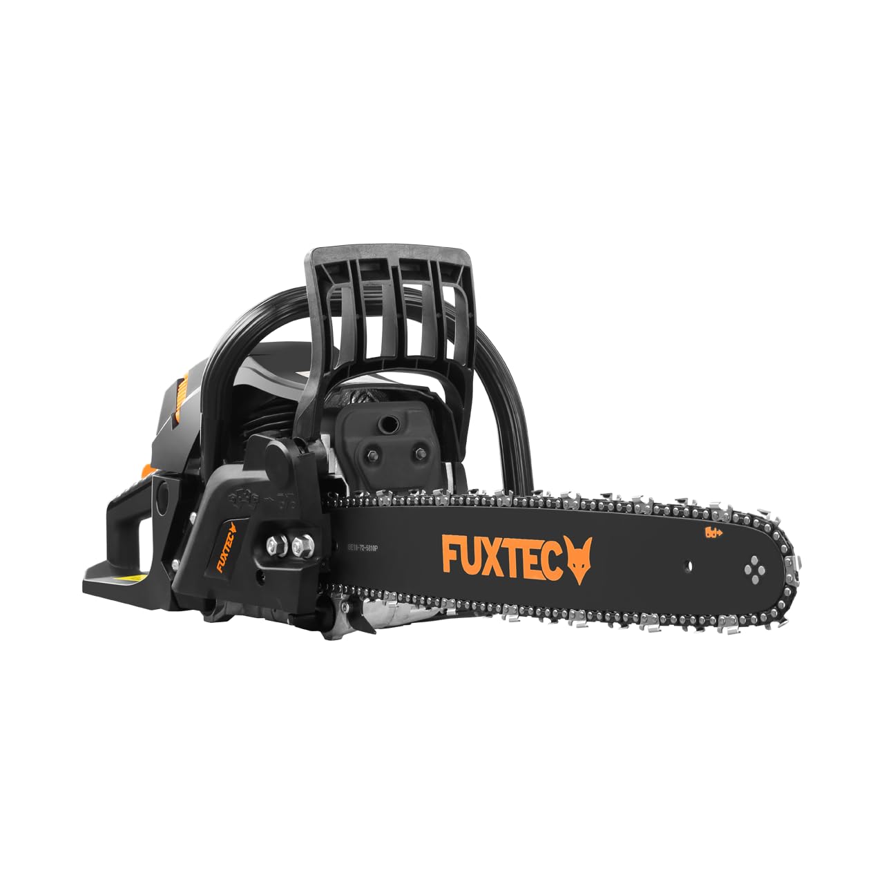 Fuxtec Tronçonneuse Thermique 46 cm - 18 Pouces FX-​KS255 Black Edition 54cm3 2 Temps Essence 2,​3kW Élagage Ébranchage Bois De Chauffage