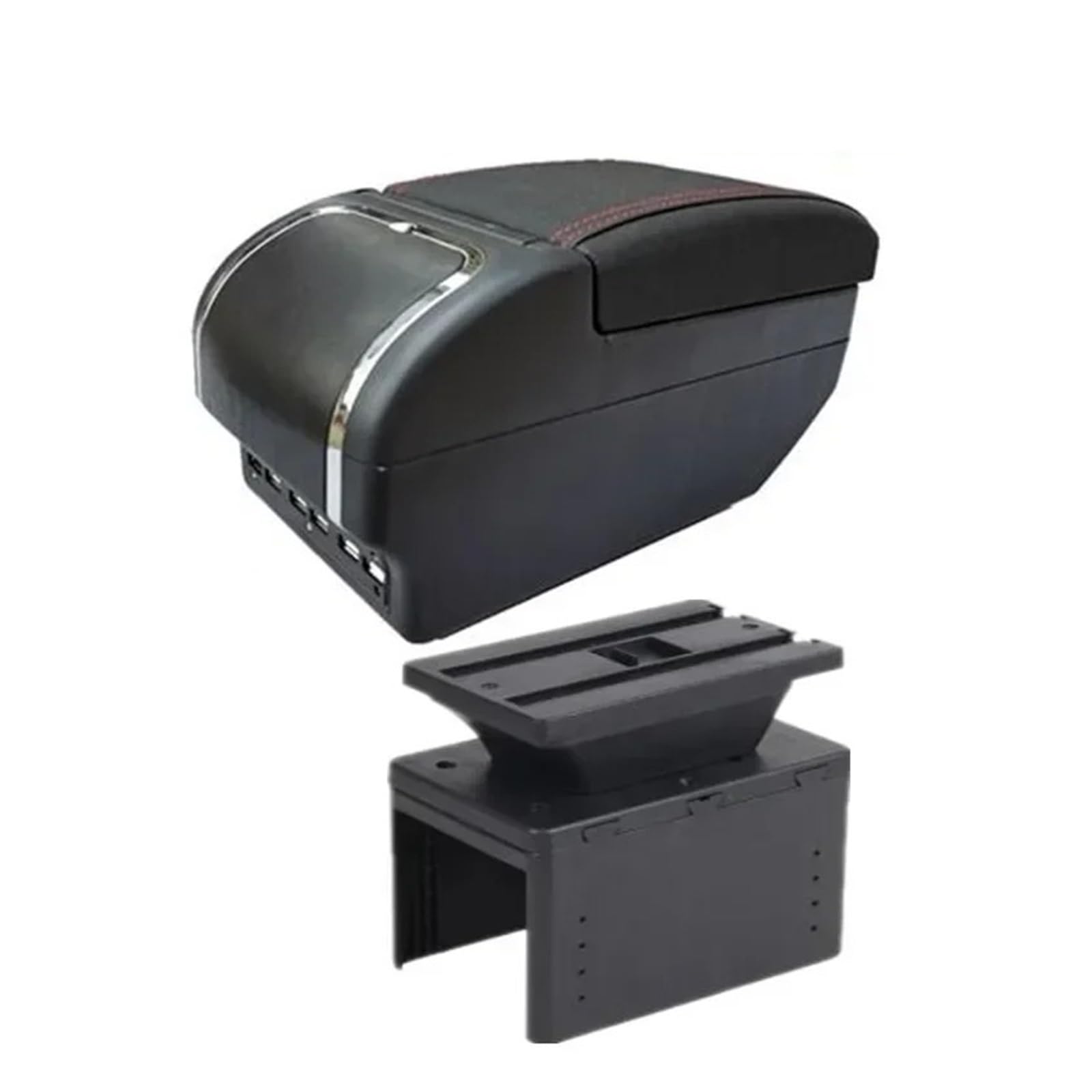 GBGWRMRYX Center Armrest Box For Insignia For Mokka X Car Interior Armrest Storage Box Centre Console Replacement Accessories Arm Rest(E red line 9USB)