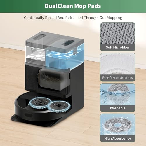 Image of 27 Pcs Replacement Parts for iRobot Roomba Plus 505 Combo /405 Combo Robot Vacuum Cleaner,Accessories Kit include 2 Main Brushes, 6 Dust Bags, 6 Mop Pads, 4 Filters, 8 Side Brushes and 1 Cleaning Tool