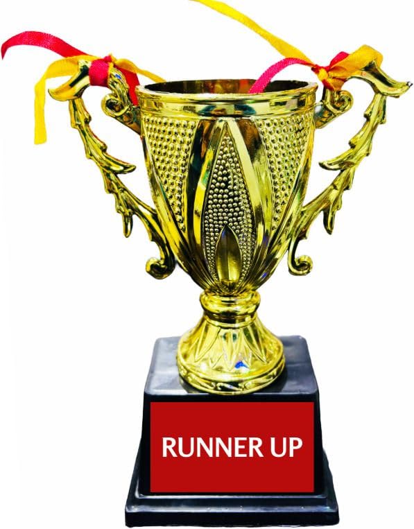 8-Inch Runner Up Gold Plastic Trophy - Second Place Award Cup-picture-25