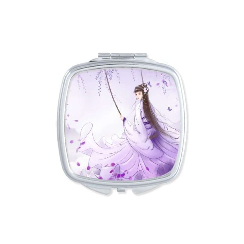 Miroir de poche mignon petit cadeau portable aquarelle style chinois