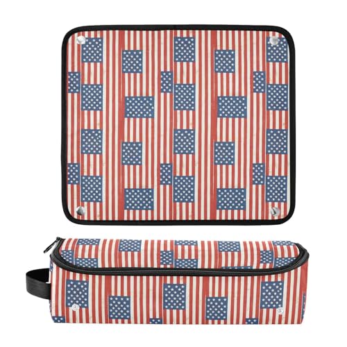Bolsa de Viaje para Herramientas de Cabello y Tapete Resistente al Calor Impermeable Organizador Portátil para Planchas, Rizadoras y Secador de Pelo miniatura 3