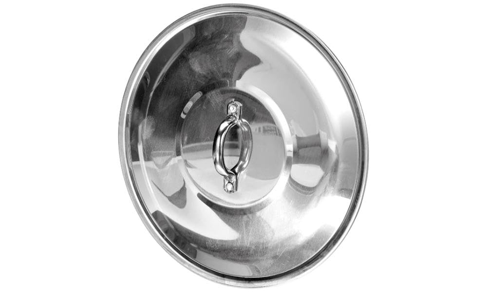 Pentole Agnelli Aluminium Round Lid With Steel Bridge, Diameter 26 Cm.