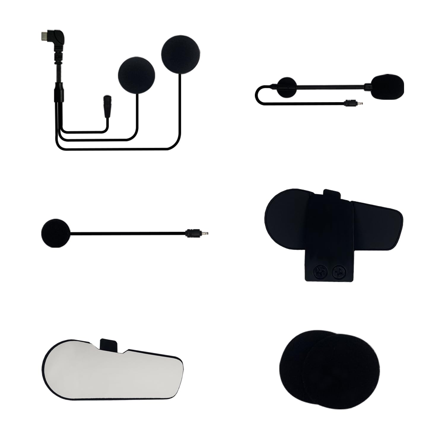 TK-X4/TK-X4SC - Cuffie Bluetooth per moto, con connettore di tipo C, microfono ad asta e microfono a pulsante e altri accessori
