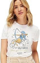 VLAM Graphic Printed Zodiac Sign Oversized Tshirt for Women | Trendy Sun Sign Tshirt for Women/Girls