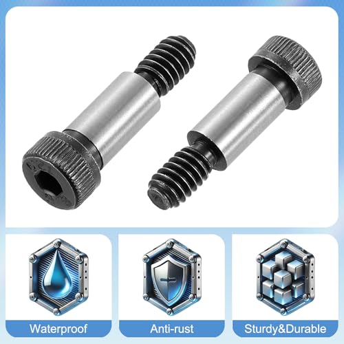 QUARKZMAN Legierungstahl Sechskantkopf Schulter Schrauben, 5/8 Schulterlänge, 5/16 Schulterdurchmesser, 5/16-20 UNC Gewinde, 12 Stück