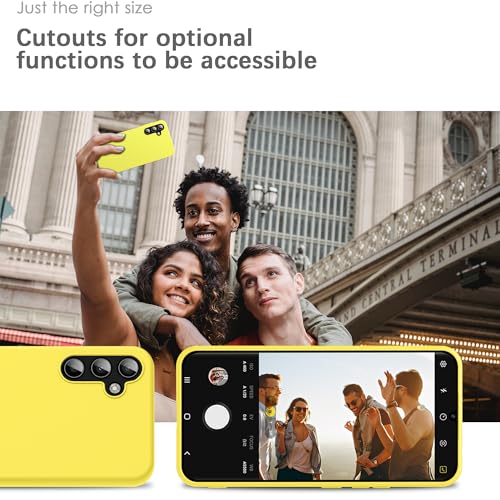 Image of YATWIN Silicone Back Case for Samsung Galaxy A35, Soft-Touch Phone Back Cover for Samsung Galaxy A35 - Yellow