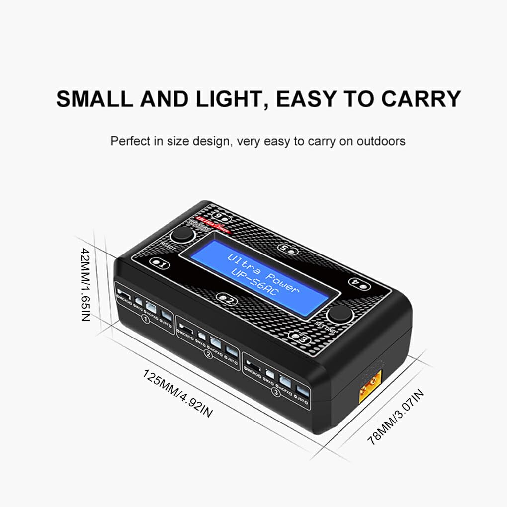 Cargador de batería LiHV con Control inteligente, cargador de batería con pantalla LCD para UP-S6AC, canal LCD, LiPO Digital