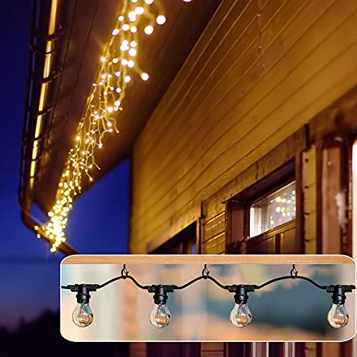 Fsah 36 Pcs Q-Hanger Hooks With Safety Buckle, Windproof Screw Hooks For Outdoor String Lights Hanging Christmas Lights thumb #5