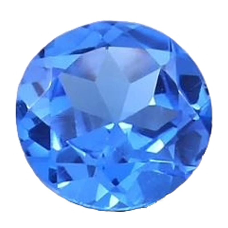 Saphir bleu naturel rond 7 mm lot de 2 gemmes pour création de bijoux DIY GH_NAT_00126