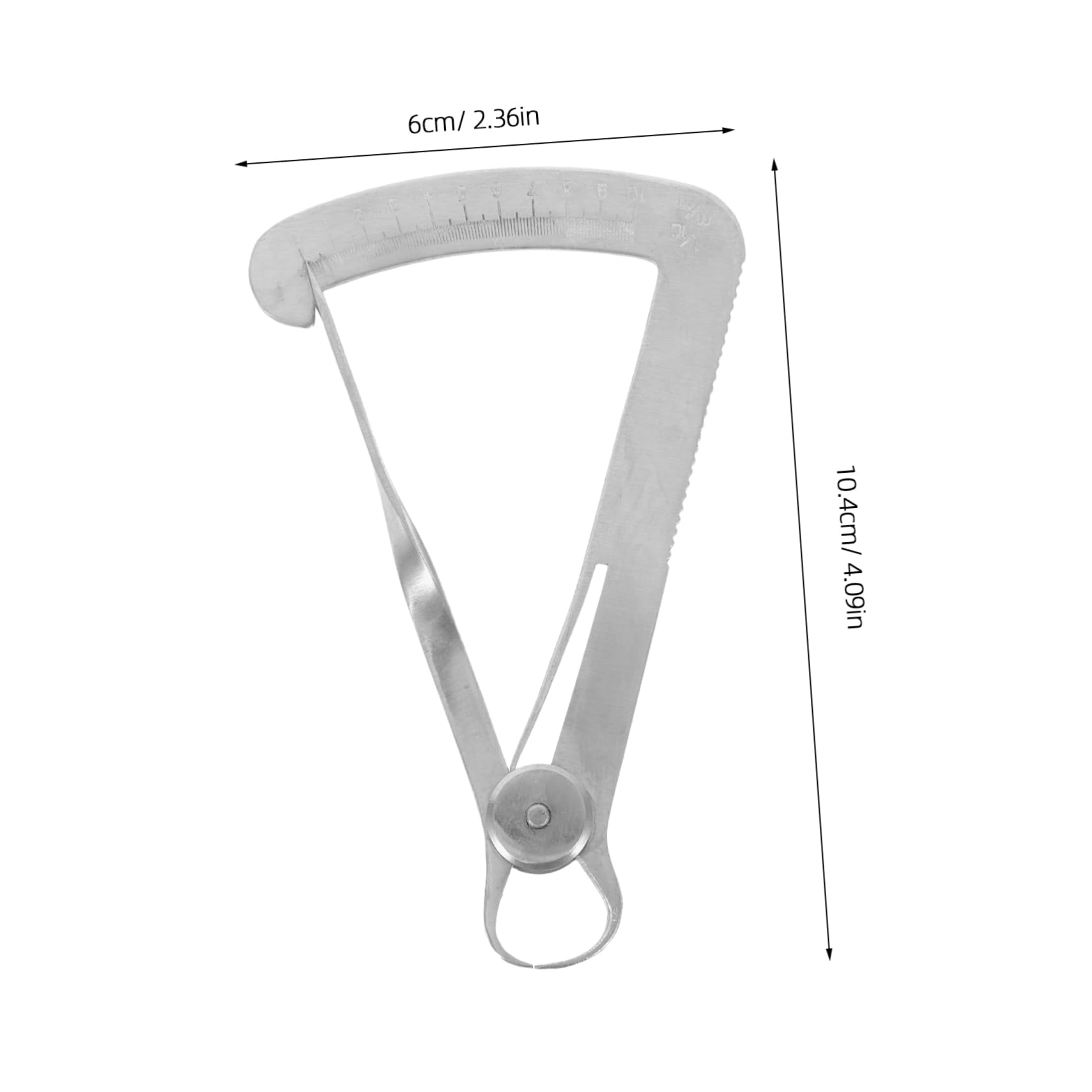 MUCKLILY 2pcs High-Precision Internal Caliper Stainless Steel Jewelry Thickness Gauge Precision Measuring Tool for Jewelry Making