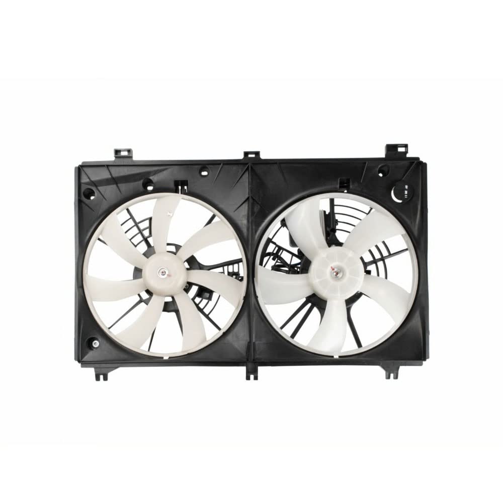 GMLFO Dual Engine Radiator Cooling Fan Assembly for Lexus for GS200t 2.0L 16-17 for GS300 2.0L 18-19 for GS350 3.5L 16-19 for RC300 3.5L 16-19 & 2.0L 18-19 for RC350 3.5L 15-19 LZY0156