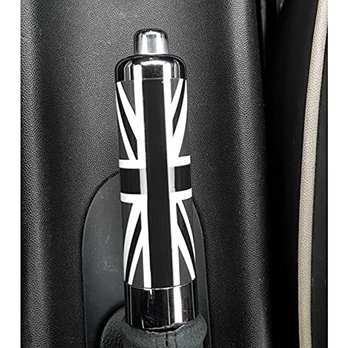Weywu Handbrake Cover Metal Parking Brake Lever Replacement Car Interior Decorations For Mini Cooper R55 R56 R57 R58 R59 -Grey Flag #TOP4