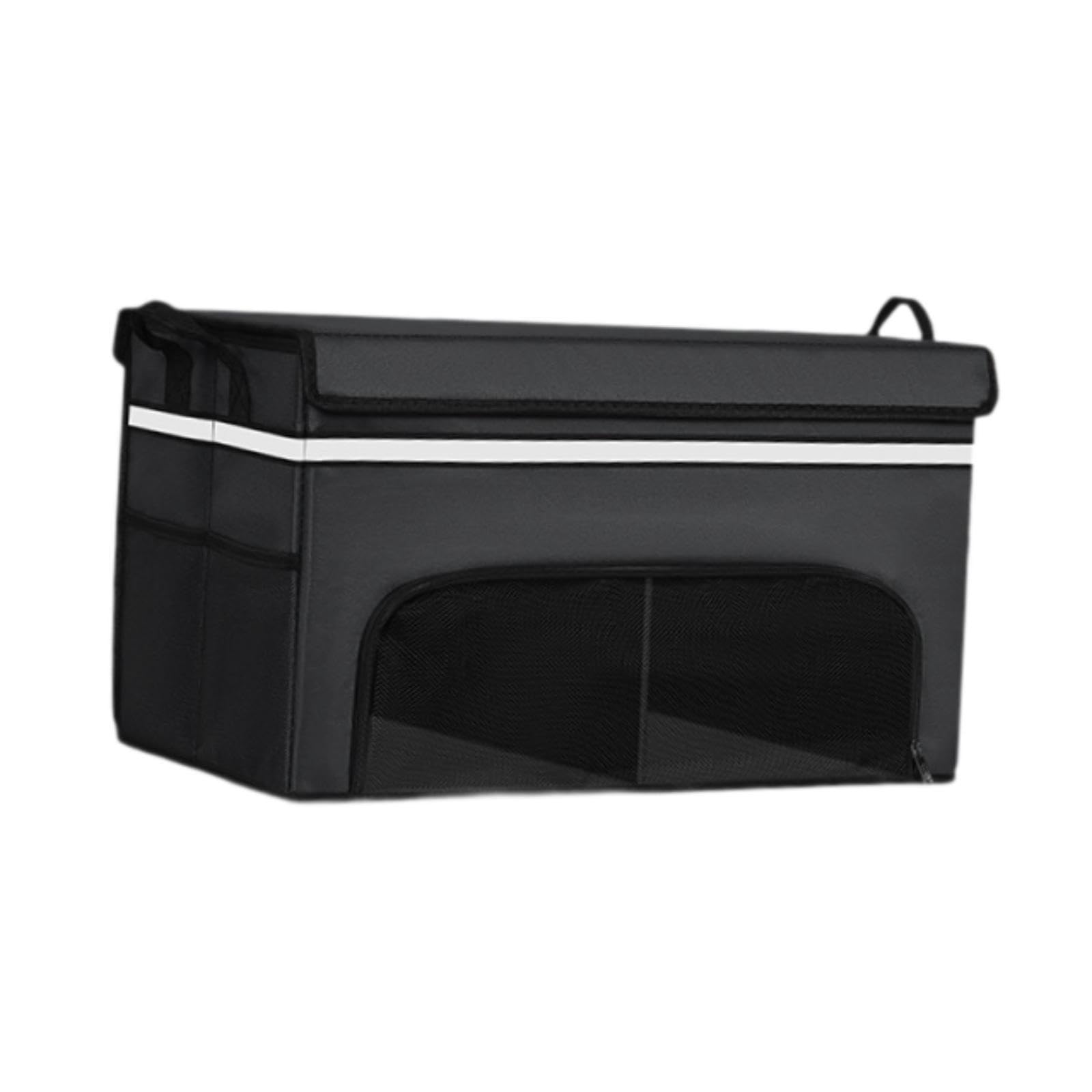Organizzatore per Bagagliaio Auto, Pieghevole, per Uomo e Donna, Robusto Contenitore portaoggetti con Coperchio e Maniglia per furgoni, Camion Auto, 55x33x33cm