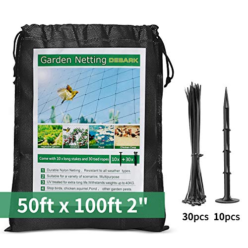 DEBARK Net Netting for Bird Poultry Aviary Game Pens Economical Bird Netting-Protect Blueberry,Plants
