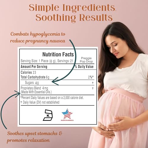 Image of Preggie Pop Drops | 21 Drops | Morning Sickness during pregnancy | Safe for pregnant Mom & Baby | Gluten Free | Four Flavors: Lemon, Raspberry, Green Apple, Tangerine