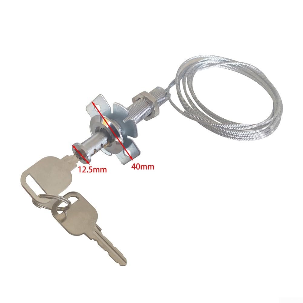Serratura del cavo metallico dell'acciaio legato di zinco per il garage/scorrevole/porte industriali, corda 2M con due chiavi, adatta a pannelli spessi 10-45mm