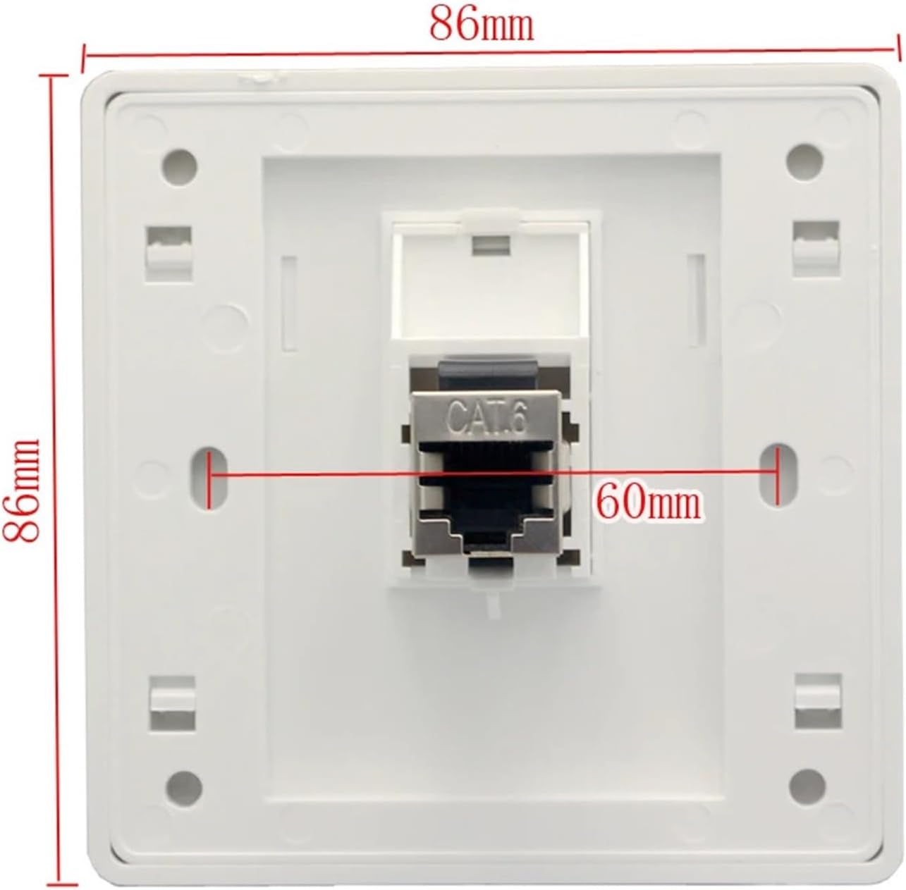 1 Port Shielded CAT6 RJ45 Network Wall Plate Shielded Female CAT.6 Internet Extender Panel LAN Socket
