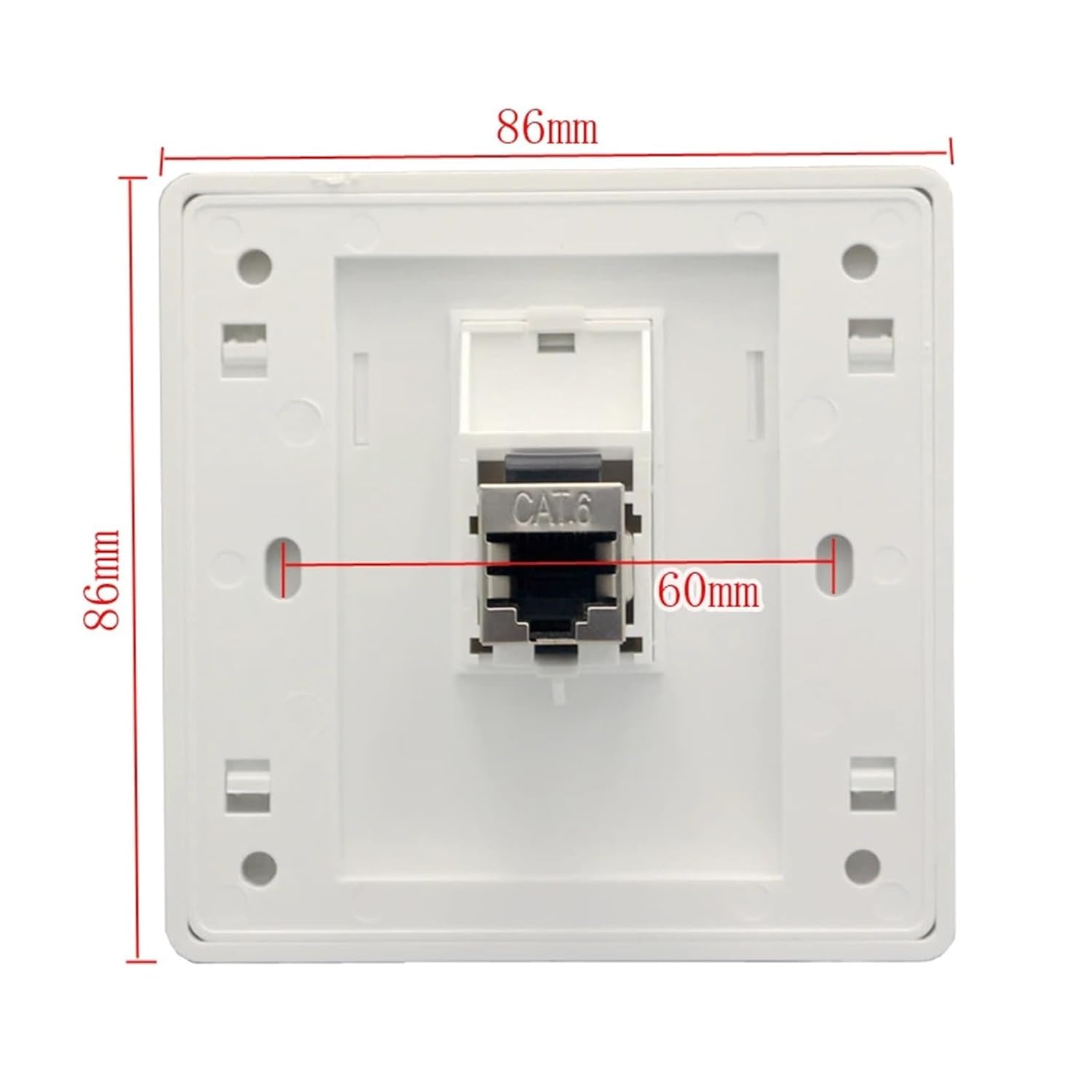 1 Port Shielded CAT6 RJ45 Network Wall Plate Shielded Female CAT.6 Internet Extender Panel LAN Socket