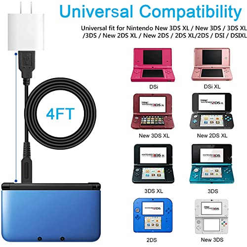 Image of Toxaoii 3DS USB Charger Cable for Nintendo N ew 3D S XL /New 3D S / 3DS XL / 3 DS /Ne w 2DS XL /New 2DS / 2DS XL / 2DS / DSi /DSi X, Replacement 3DS USB Charging Cord 3.9 FT