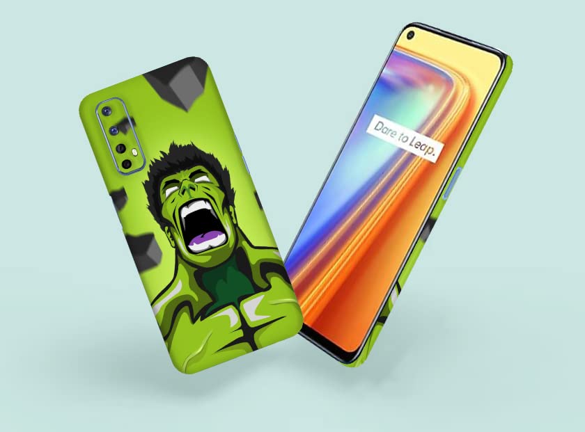 Image of Green Hulk Skin Back Protector Film Ultra Thin Scratch Resistant Vinyl (Not Case and Cover) for Realme 7