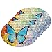 Jihqo 3PCS Scrub Sponges Butterfly Musical Notes Pop-up Dish Sponge for Cleaning Kitchen Bathroom Household Non-Scratch Scrubber