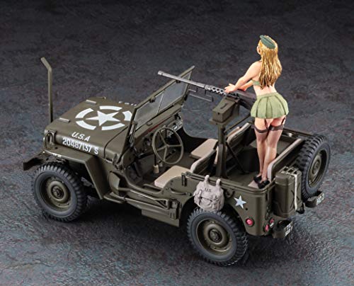 Camioneta utilitaria 4x4 Ton 1/24 con figura 1/4 Hasegawa miniatura 2
