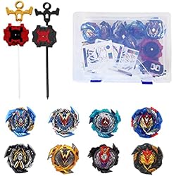 Maletin Beyblade Original Gytobytle Valkyrie 8in1 Bey Peonzas with Casilla Metal Fusion Burst Turbo Blade Conjunto de Peonza Juguetes, with Launcher Asas (Estándar)