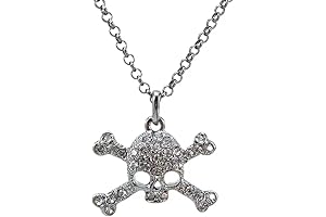 Skull and Crossbones Necklace: Gothic Allure and Feminine Edge