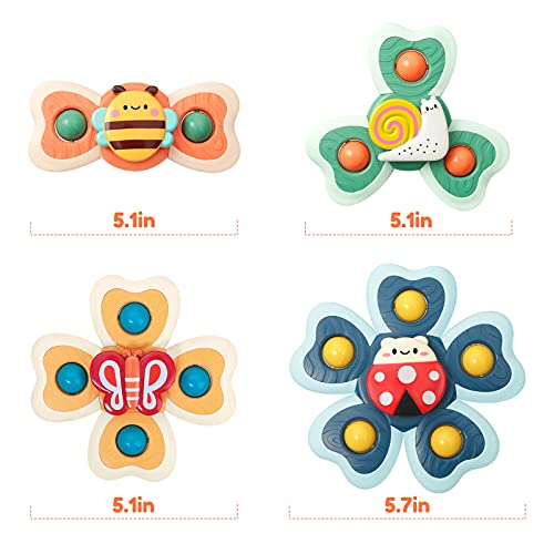 Vanmor Saugnapf Spinner Spielzeug für Baby, Fidget Spinning Badespielzeug – Ansicht 5