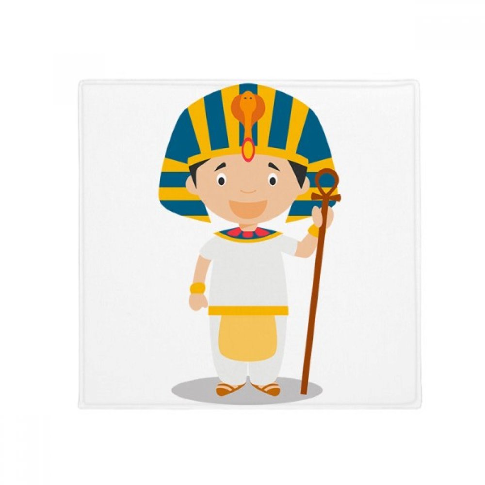 Tapis animaux Égypte chapeau jaune antidérapant de salon cuisine 50x50