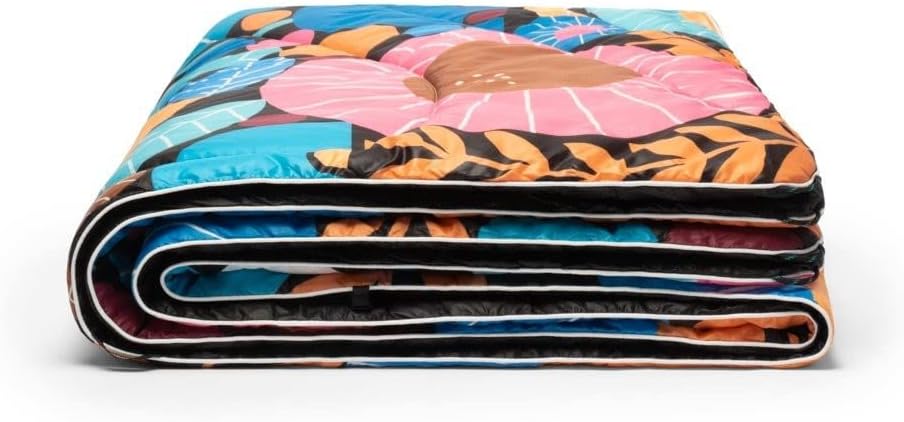 Rumpl The Original Puffy | Printed Outdoor Camping Blanket for Traveling, Picnics, Beach Trips, Concerts | 52" x 75" | Geo, 1-Person : Sports & Outdoors