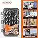 KENDO 9Pcs Auger Drill Bit for Wood Set, 2 Flute Impact Wood Drill Bit with Quick Change Hex Shank, Including 1/4