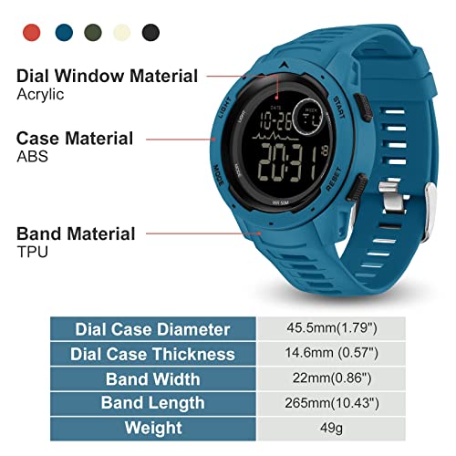 Findtime Men's Digital Watch 50M Waterproof Tactical Watch Backlight Stopwatch Alarm 12/24H Sport Outdoor Wrist Mens Watch #TOP6
