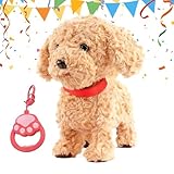 Generisch Roboter Hund Plüsch, 33x18x29cm Interaktiver Weicher Plüsch, Berührungsempfindlicher KI Roboterhund Mit Realistischer Stimmnachahmung Für Kinder Mädchen Geburtstag Weihnachten