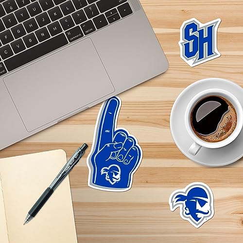 Image of Seton Hall University 9ct Vinyl Large Deluxe Stickers Variety Pack - Laptop, Water Bottle, Scrapbooking, Tablet, Skateboard, Indoor /Outdoor - Set of 9