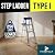 Louisville Ladder Louisville AS2100, 250 lb, 3 in Width X 3 in Depth Non-Conductive Rail, 5 Rung 6-Foot Aluminum Step Ladder, 250-Pound Capacity, AS2106, 6-Feet
