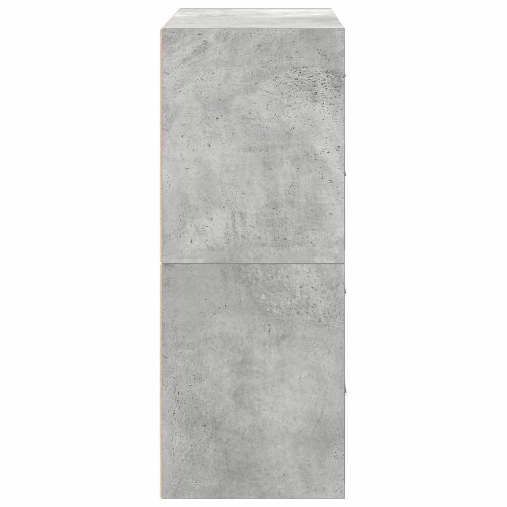vidaXL Armadi con 2 Cassetti 2 pz Grigio Cemento 60x31x40cm Truciolato, armadietto, credenza, Armadio Buffet credenza, vetrina, Mobile Soggiorno