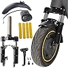 Flycoo2 Schokdemperset voor Segway Ninebot Max G30 / G30E ll/G30 LE/G30LP/G30D elektrische scooter, voorvork, met spatbord en koplamp, schokdemper, reserveonderdeel