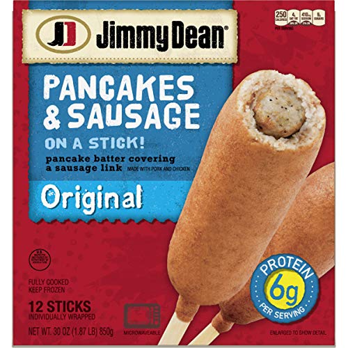 Jimmy Dean Pancakes and Sausage on a Stick Frozen Breakfast 12 Count