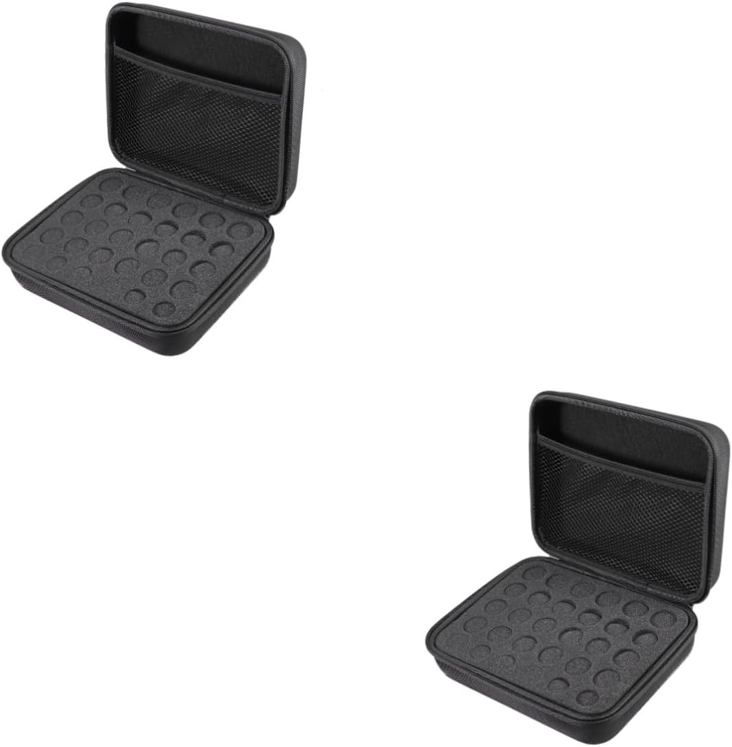 NOLITOY 2pcs Slot Storage Bag for Bottles Eva Carrying Case for Shockproof for Travel and Organization Black