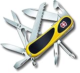 Victorinox Taschenmesser Evolution 18 (15 Funktionen, Ergonomisch, Feststellklinge) gelb/schwarz