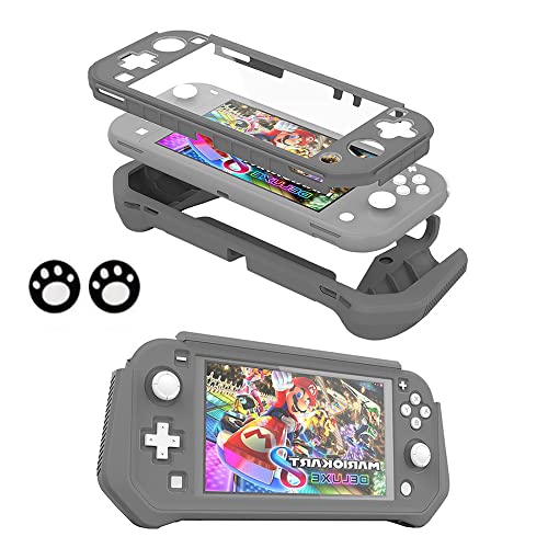 Nintendo Switch Lite�p�ی�P�[�X Switch Lite�P�[�X ���O���\�ȃX�N���[���v���e�N�^�[�J�o�[ + �n���h�O���b�v�P�[�X Nintendo Switch Lite 2019�Ή� �O���[