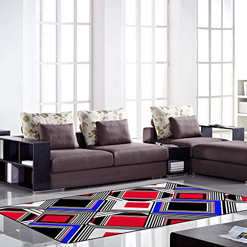 Tapis ocean moderne grand format lavable pour eviter les taches