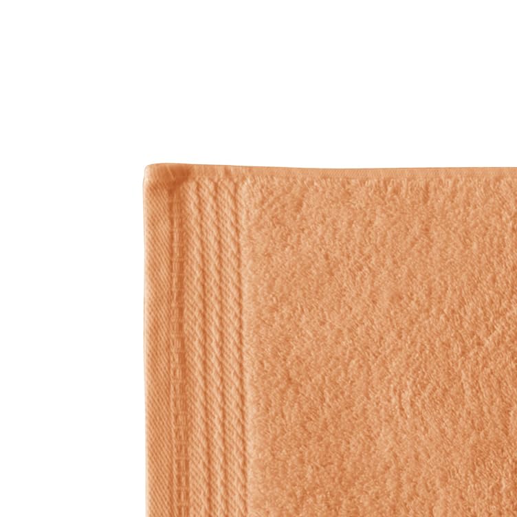 RIZO Top Towel - Set of 2 Hand Towels - Bath Towels - 100% Combed Cotton - 600 g/m2 - Measure 100 x 50 cm - Papaya - Image 3