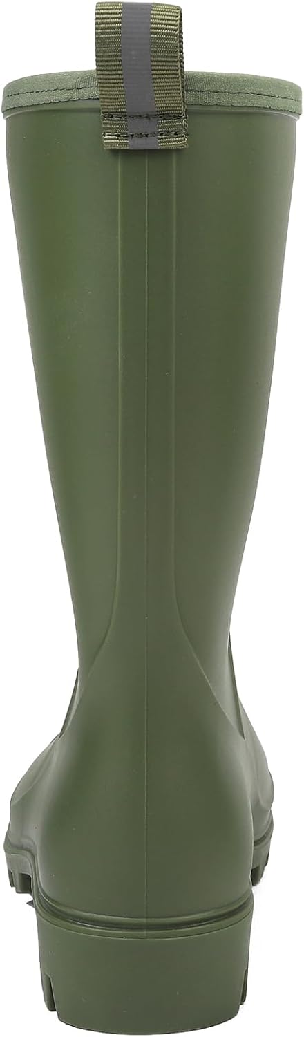 DKSUKO Women's Mid-Calf Rain Boots Garden Boots Waterproof Rubber Boots