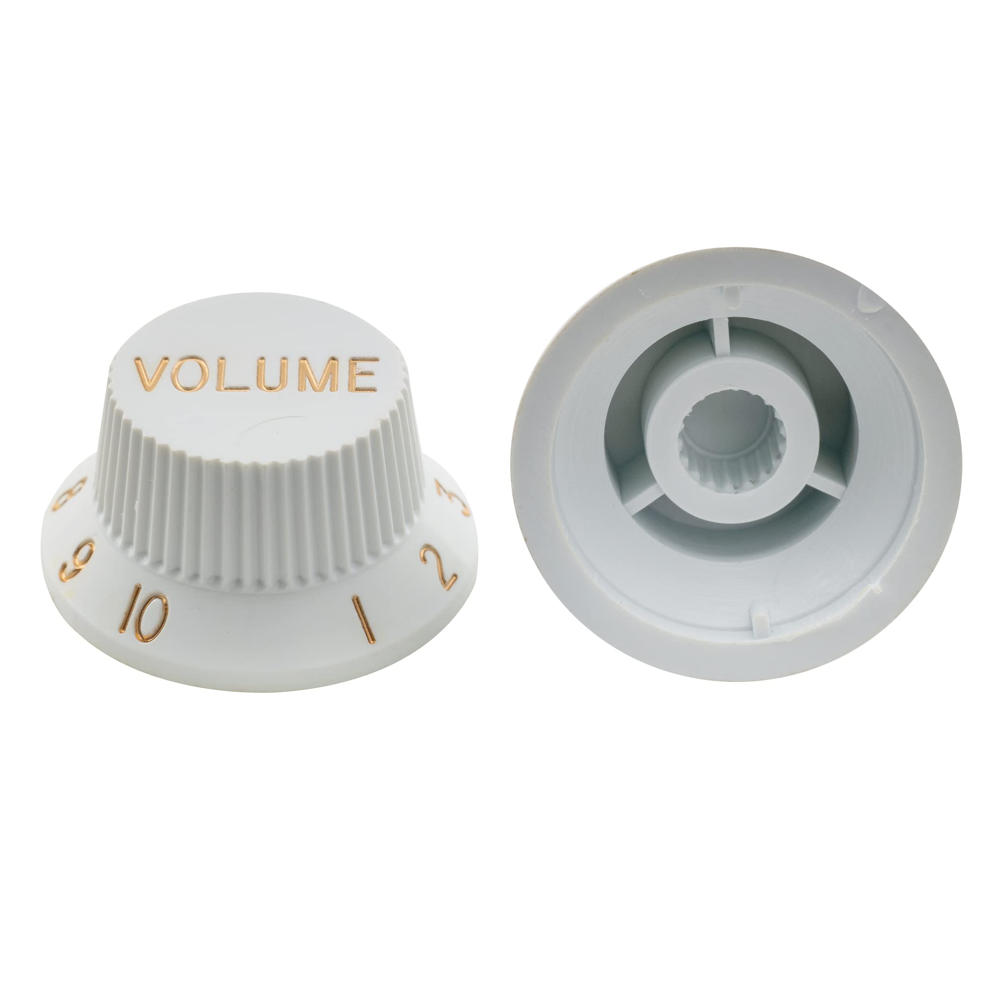 Musiclily Pro Metryczna Gałka Potencjometru Strat 1 Volume 2 Tone Knobs Set do Gitary typu Stratocaster, Biały (3 szt.)
